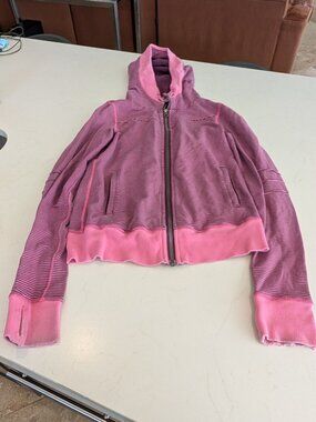 Lululemon Scuba Hoodie Pink Striped Size 4